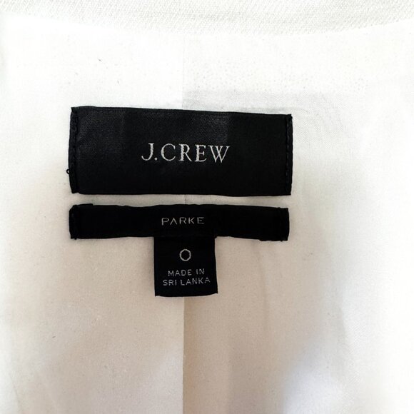 J. Crew Parke Linen Blazer White Women's Size 0 - Picture 7 of 8